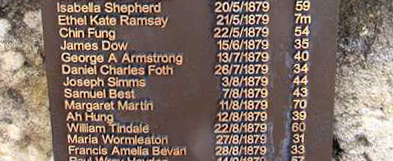 Photo of All Saints Church plaque to Samuel Best and other former inmates of the nearby prison, orphanage and, in particular, the Parramatta Lunatic Asylum.