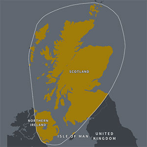 Map Image of Scotland and Northern Ireland